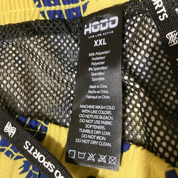 HODO SPORTS SWIM TRUNKS, PINEAPPLES, BEACH, POOL, MEN, BOYS - Picture 6 of 8